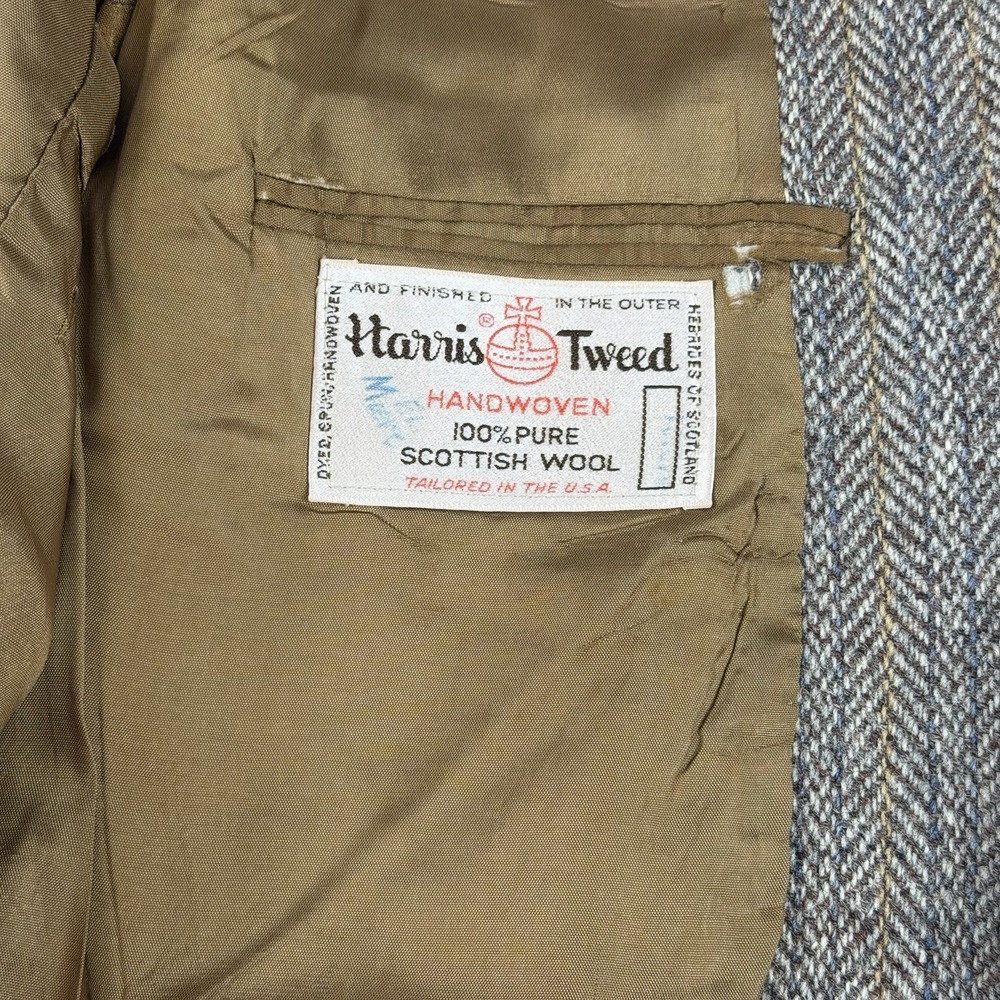 Vintage Ballymoore Harris Tweed Herringbone Wool Blazer Sport Coat 44R USA NOTE - Picture 10 of 12